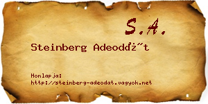 Steinberg Adeodát névjegykártya